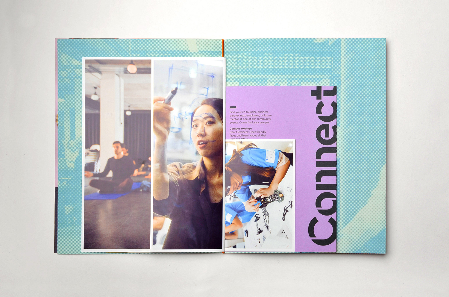 Brand identity and brochure design by MultiAdaptor for Google's co-working and event space concept Campus