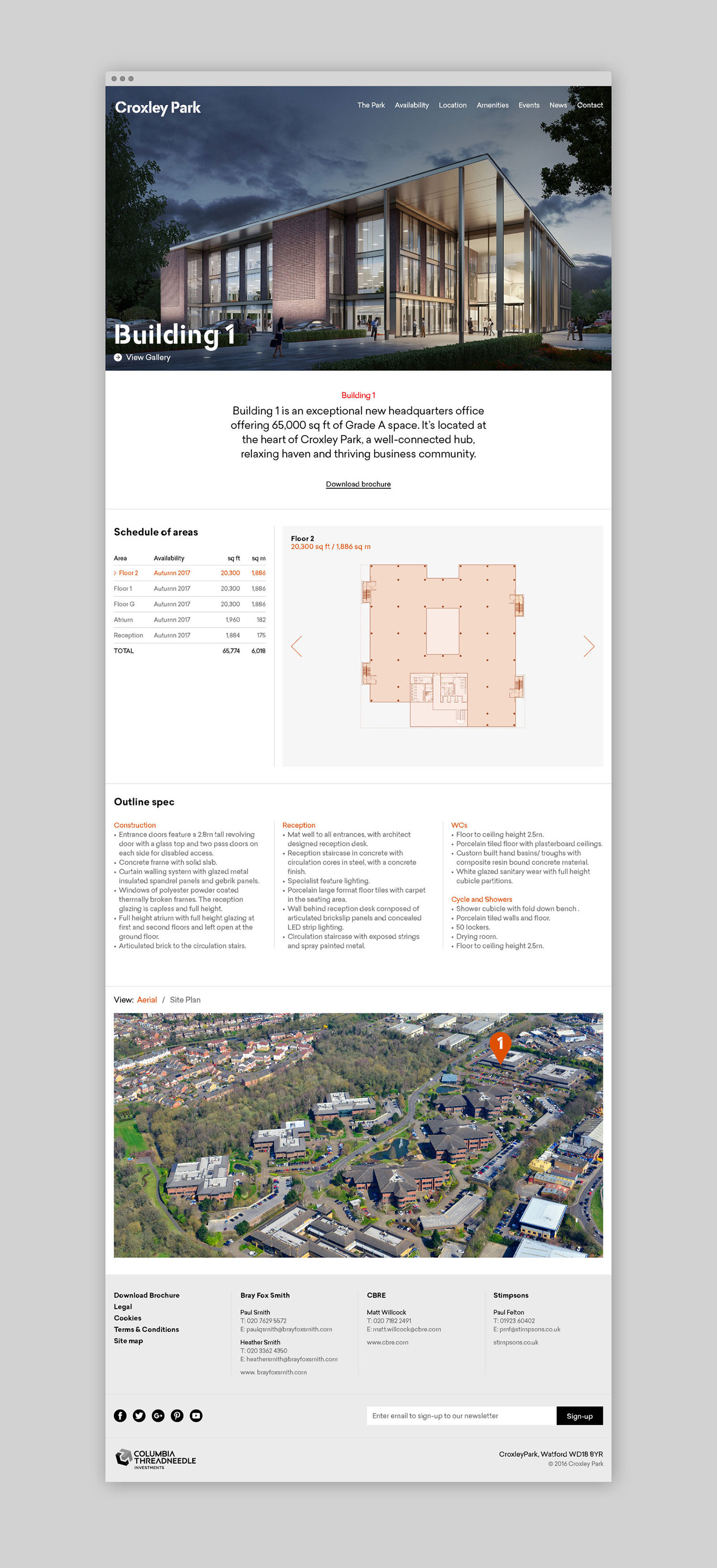 Logo, brochure, typography, illustration and website by Blast for UK business park Croxley Park