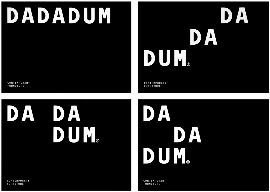 Logotype and typography created by Demian Conrad Design for Swiss contemporary furniture design and manufacturer Dadadum