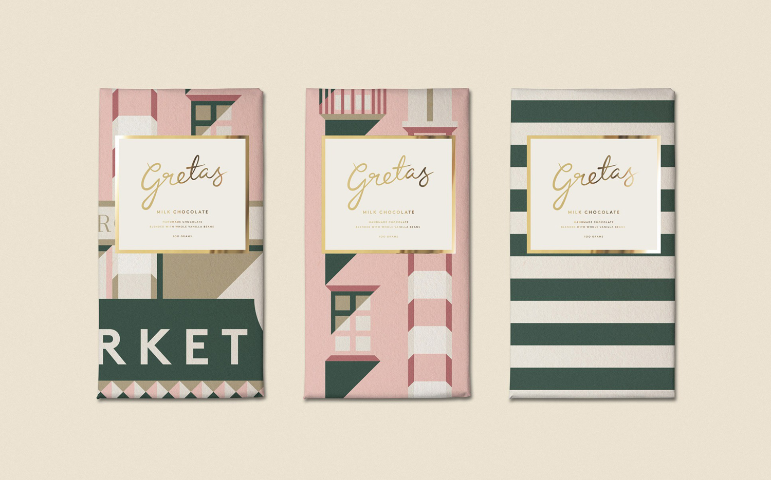 Brand identity and packaging for Stockholm-based cafe Gretas at Haymarket designed by 25AH, Sweden