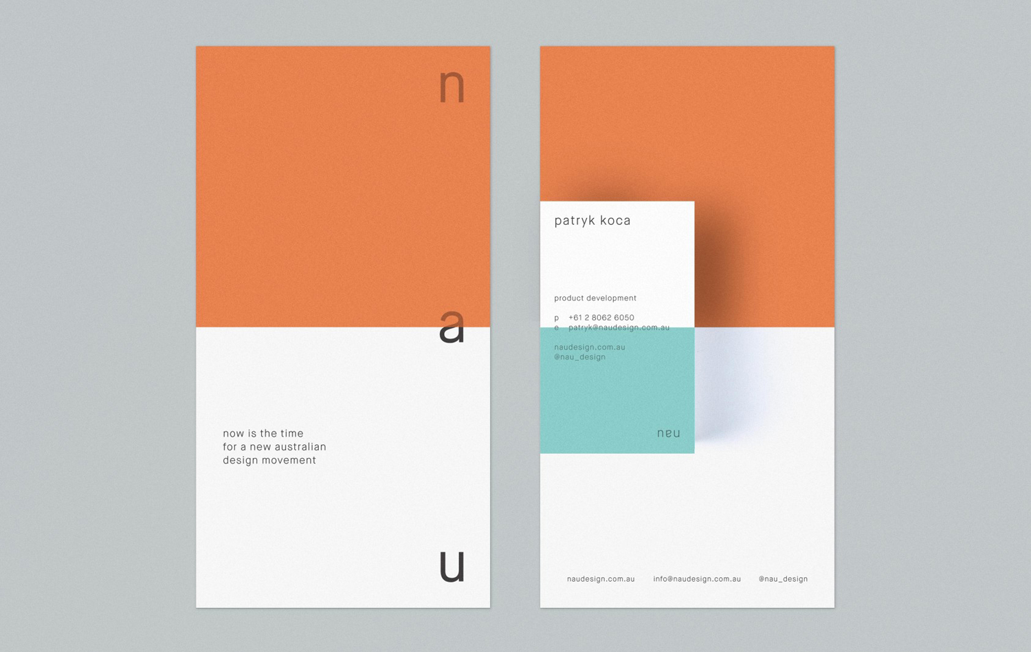 Logo, business cards and stationery by Design by Toko for Cult's new contemporary furniture range NAU