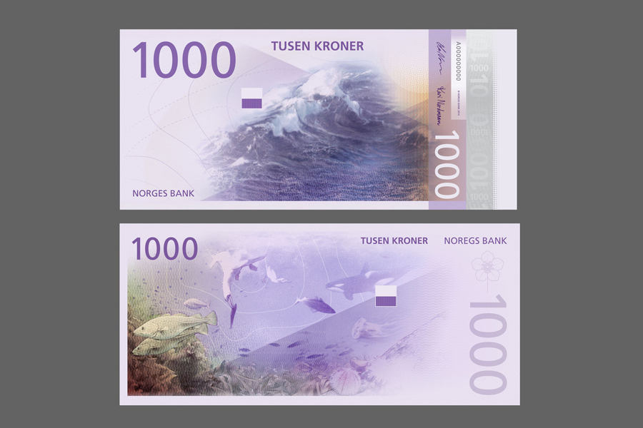 New banknotes for Norges Bank designed by The Metric System