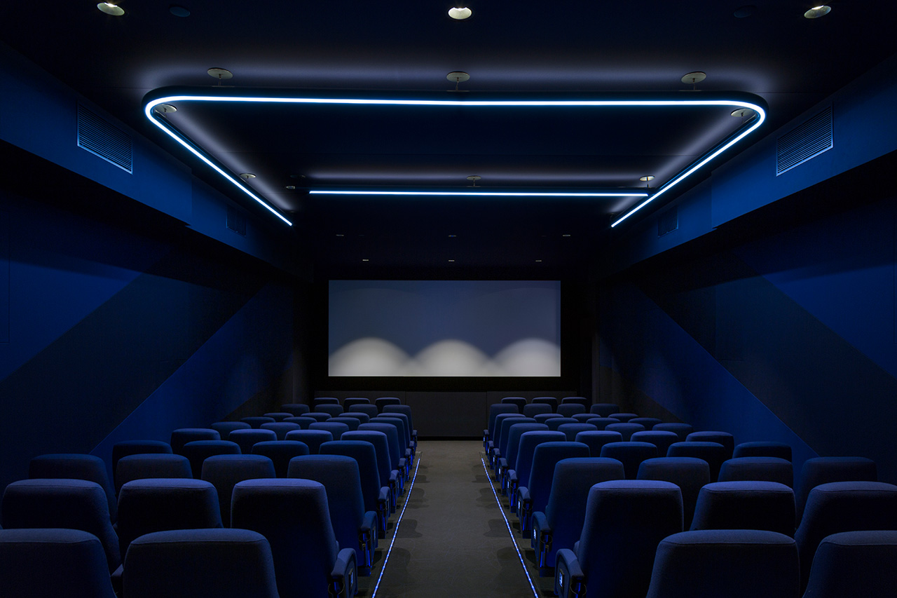 Screening room lighting by Pentagram for New York's Quad Cinema