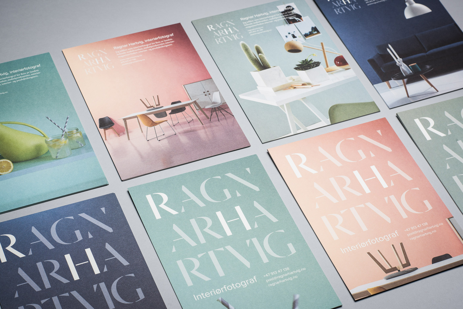 Brand identity and print for Norwegian photographer Ragnar Hartvig by Commando Group, Oslo