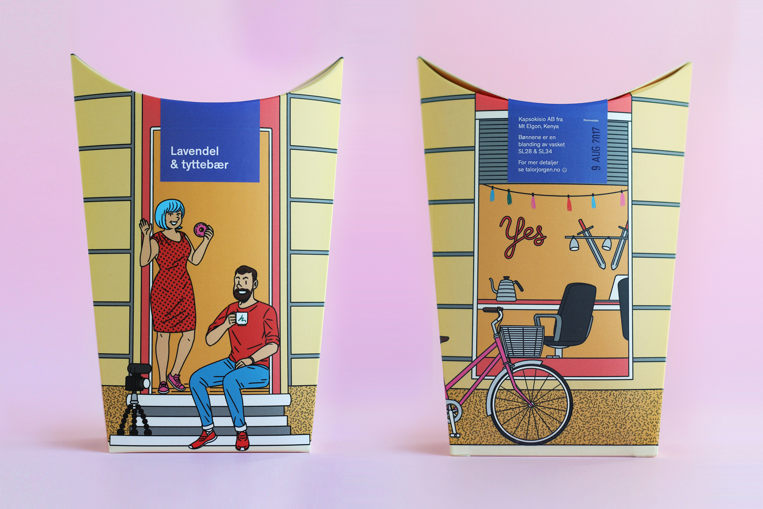 Illustration in Packaging Design – Talor&Jørgen Coffee by Bielke & Yang, Norway