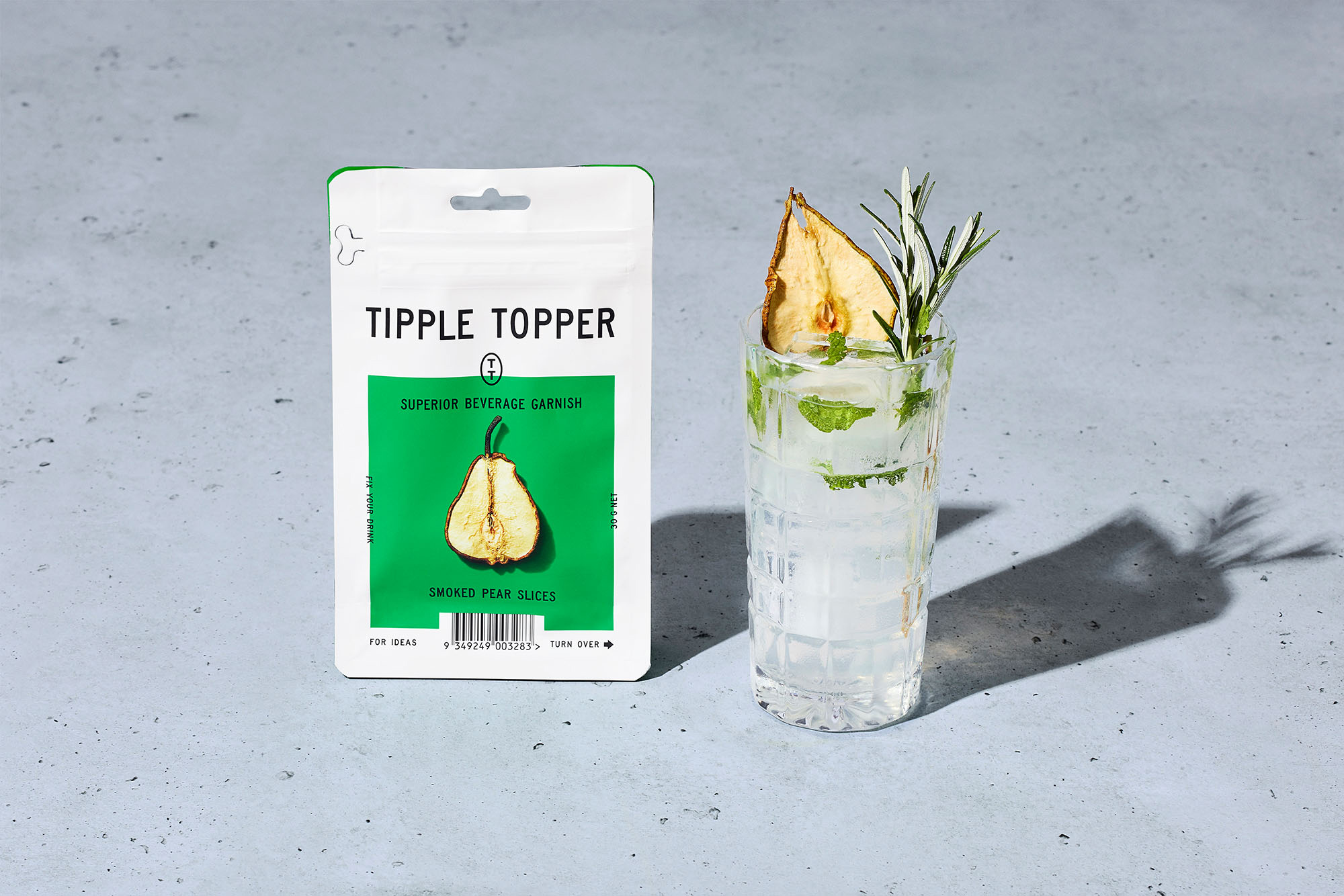 Brand identity, packaging design and art direction by Marx Design for Australian cocktail garnish brand Tipple Topper