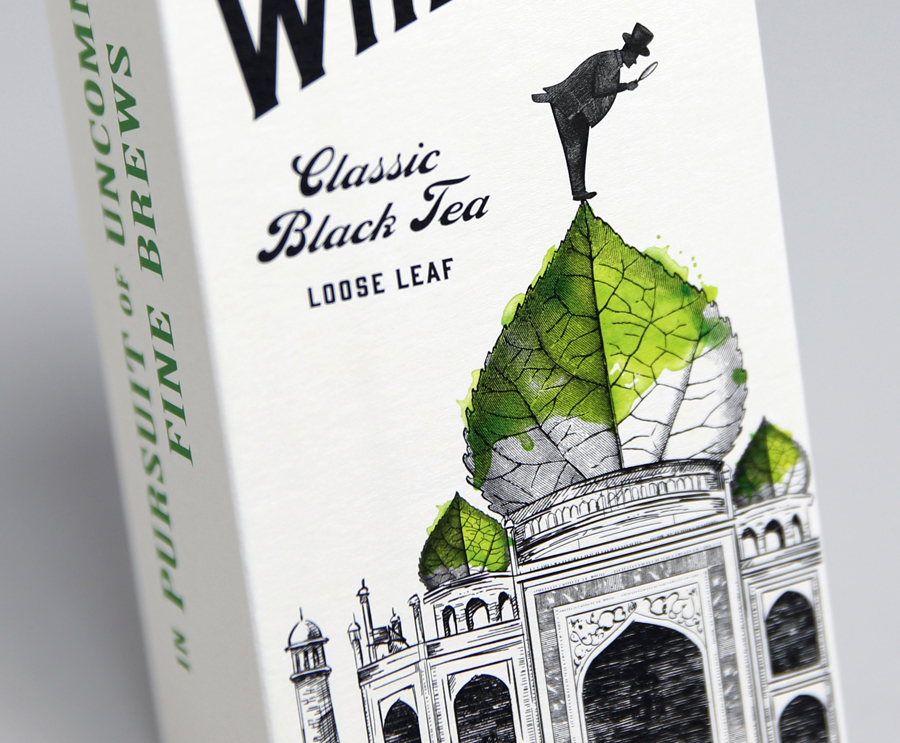 Tea packaging for tea and coffee brand William Whistle by Horse
