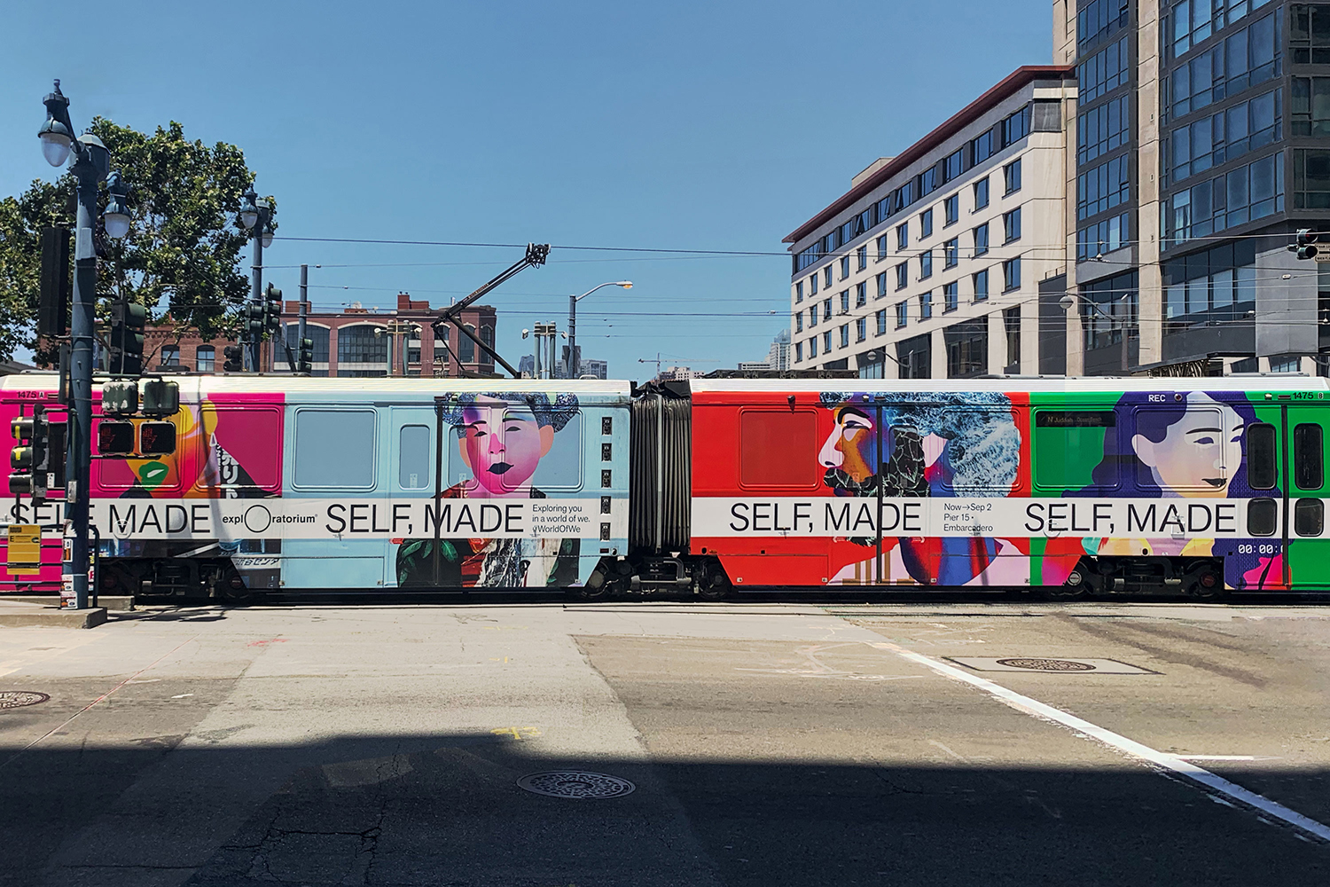 Campaign designed by Collins for Exploratorium's summer 2019 exhibition Self, Made