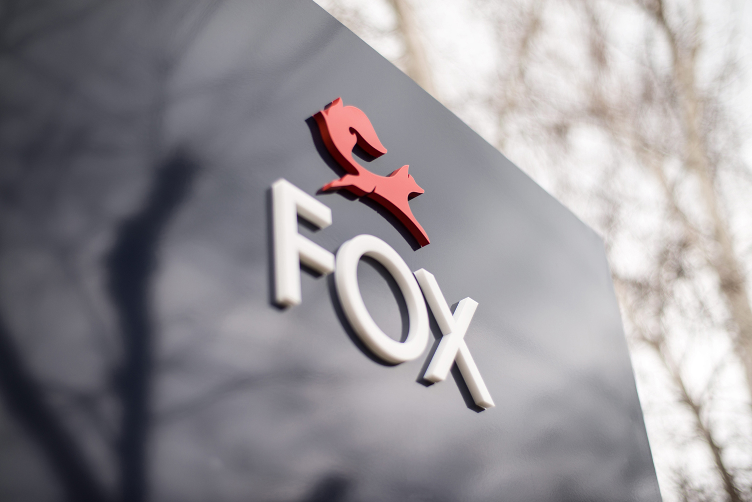 Brand identity and signage for Fox Real Estate by Parallax Design, Australia