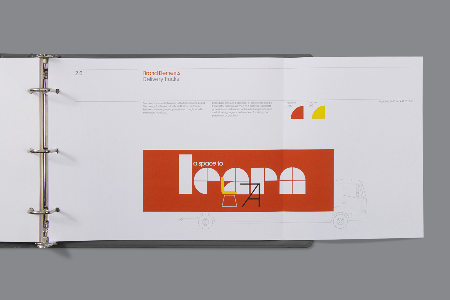 Brand identity and brand guidelines by Mucho for office space planning, design and project management company Inside Source