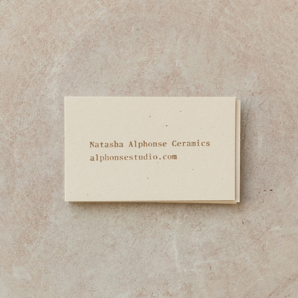 Brand identity and business card by Seattle-based design studio Shore for Natasha Alphonse Ceramics