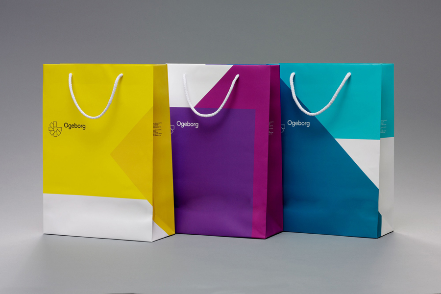Visual identity and bags designed by Kurppa Hosk for high-quality carpet manufacturer Ogeborg