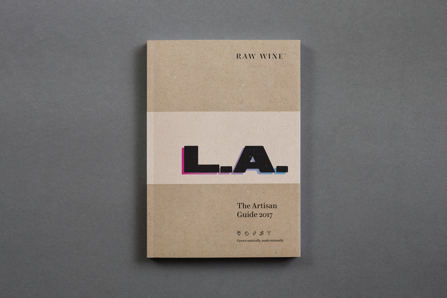 Logotype, letterpress business cards, stationery and brochures by The Counter Press for international wine fair Raw Wine