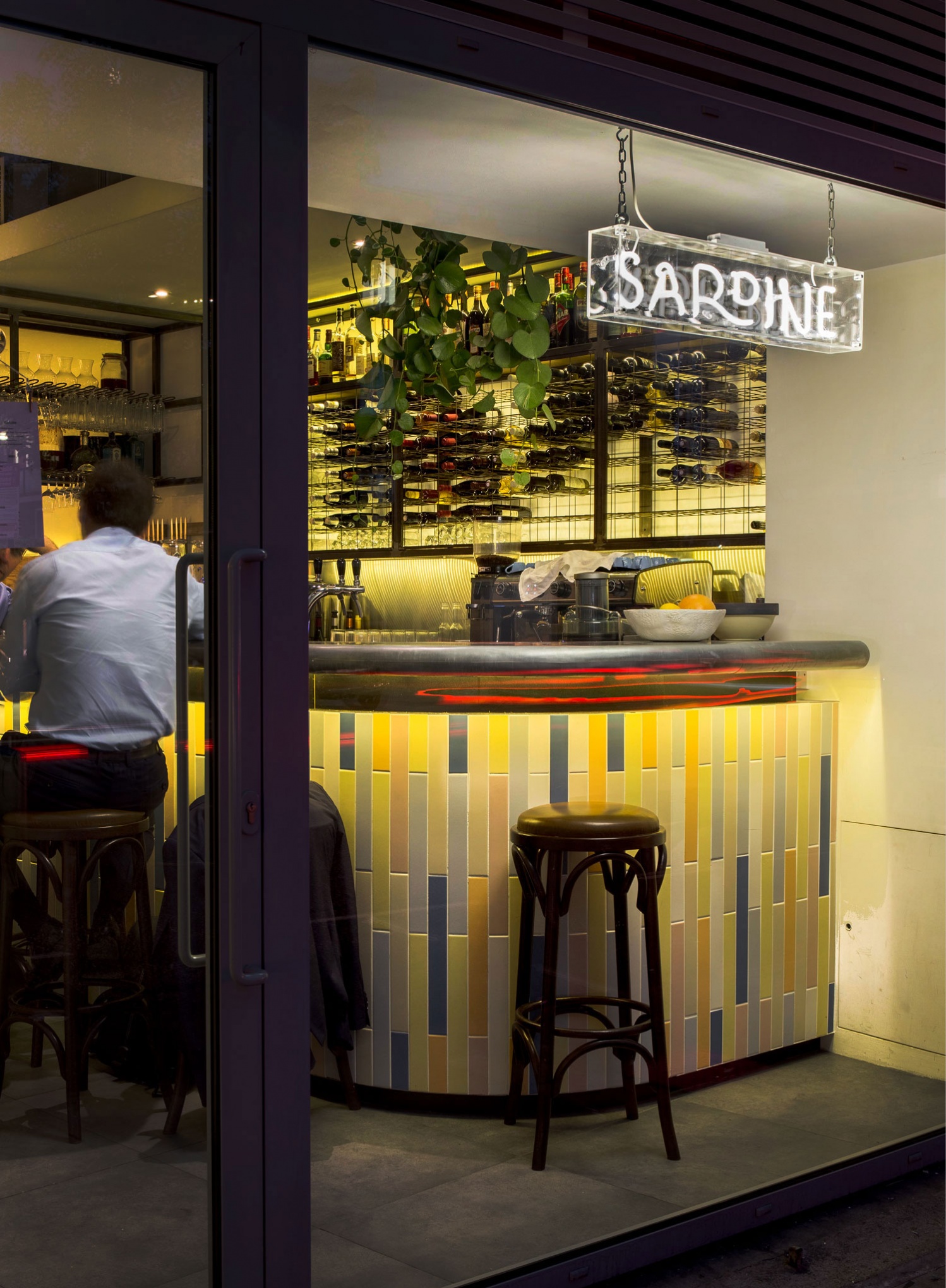 Logo, menus and signage by British studio Here Design for London-based Southern French and Mediterranean food restaurant Sardine