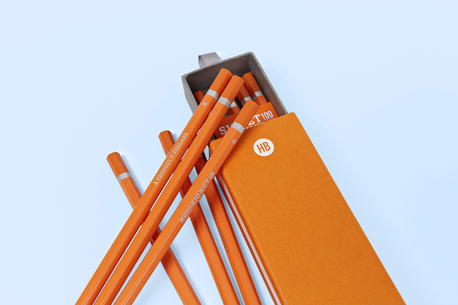 Pencil and visual identity by Well Made Studio for high quality pencil range Signet 100