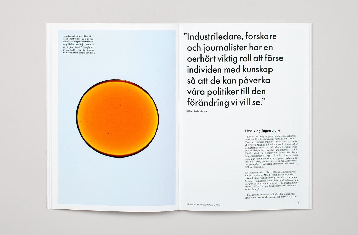 Brand identity and print for Skogsindustrierna, The Swedish For­est Indus­tries Fed­er­a­tion, by BVD