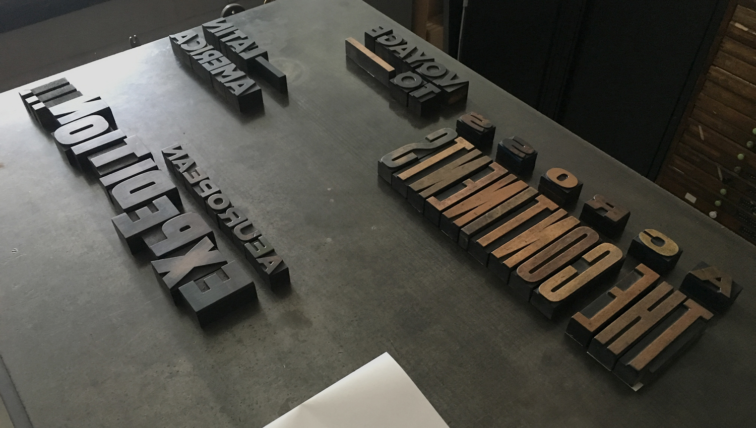 Type blocks for the book Tiro, released by UK independent publisher Rattis Books and typeset by The Counter Press