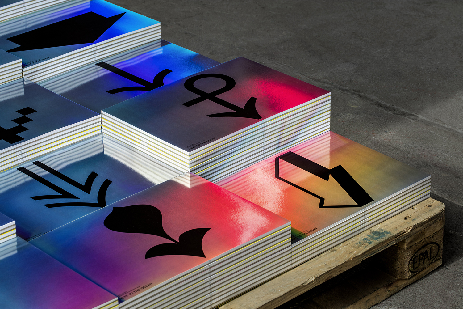 Brochure cover and graphic identity for Next To The Ocean by Lundgren+Lindqvist