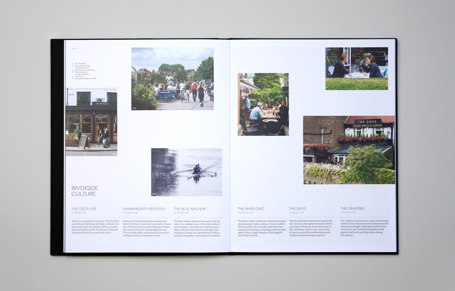 Brand identity and brochure for Hammersmith property development Assembly by Blast, United Kingdom