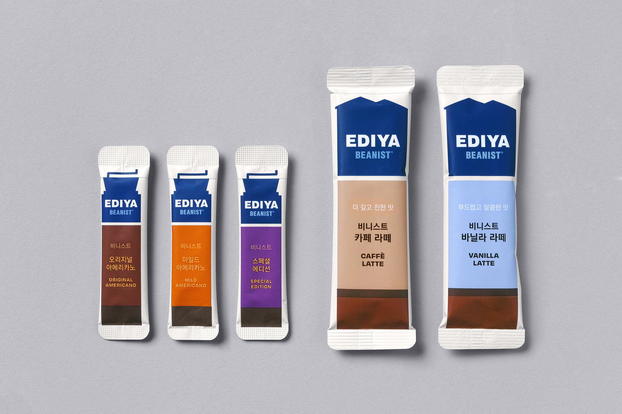 Coffee branding and packaging – Ediya Beanist by Studio fnt, South Korea
