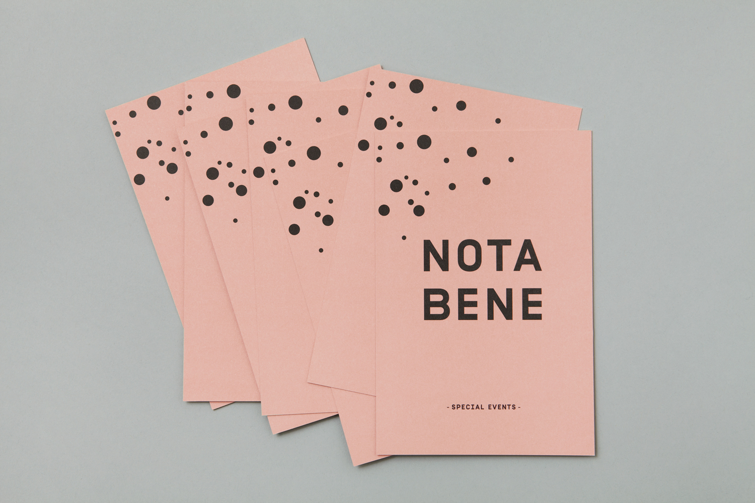 Brand identity and print for Toronto restaurant Nota Bene by graphic design studio Blok, Canada