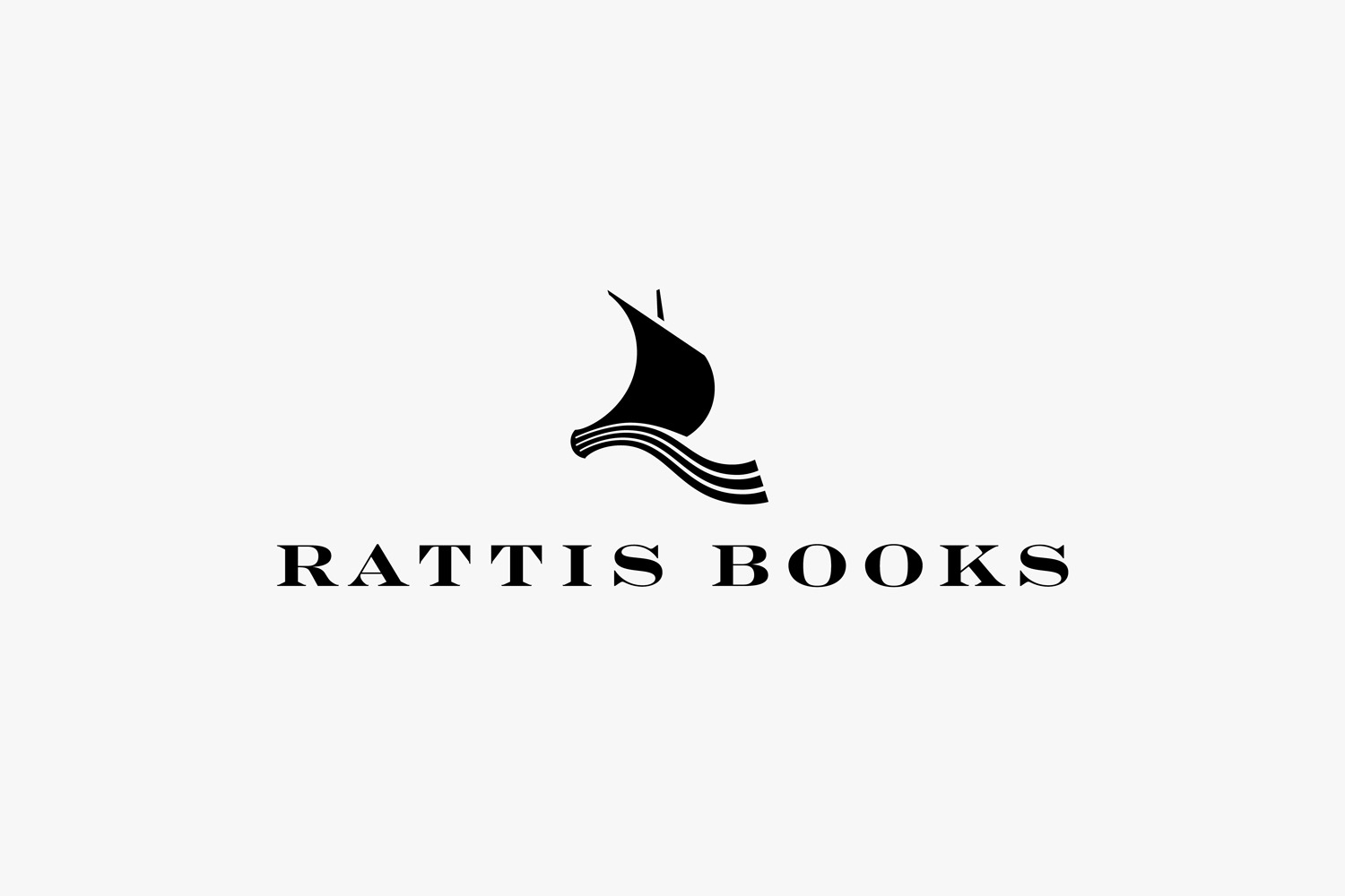 Logo and logotype by London-based design studio, private press and typography workshop The Counter Press for UK independent publisher Rattis Books.