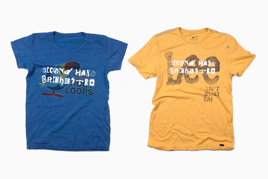 T-shirts for Second Hand Orchestra by Stockholm based graphic design studio Bedow