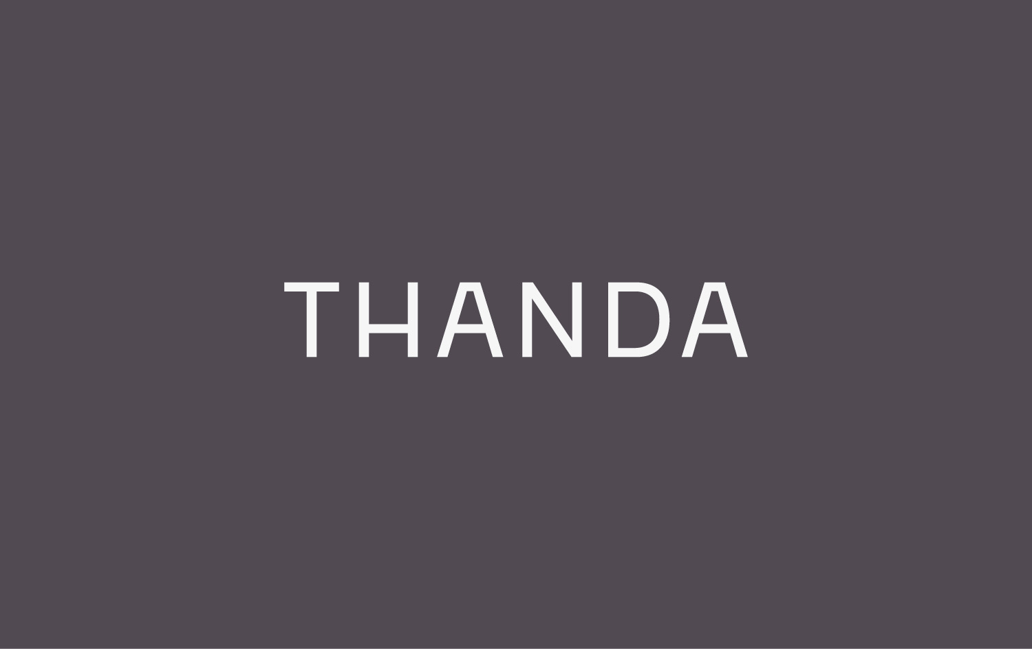 Custom logotype by UK graphic design studio Karoshi for conscientious interior accessory business Thanda