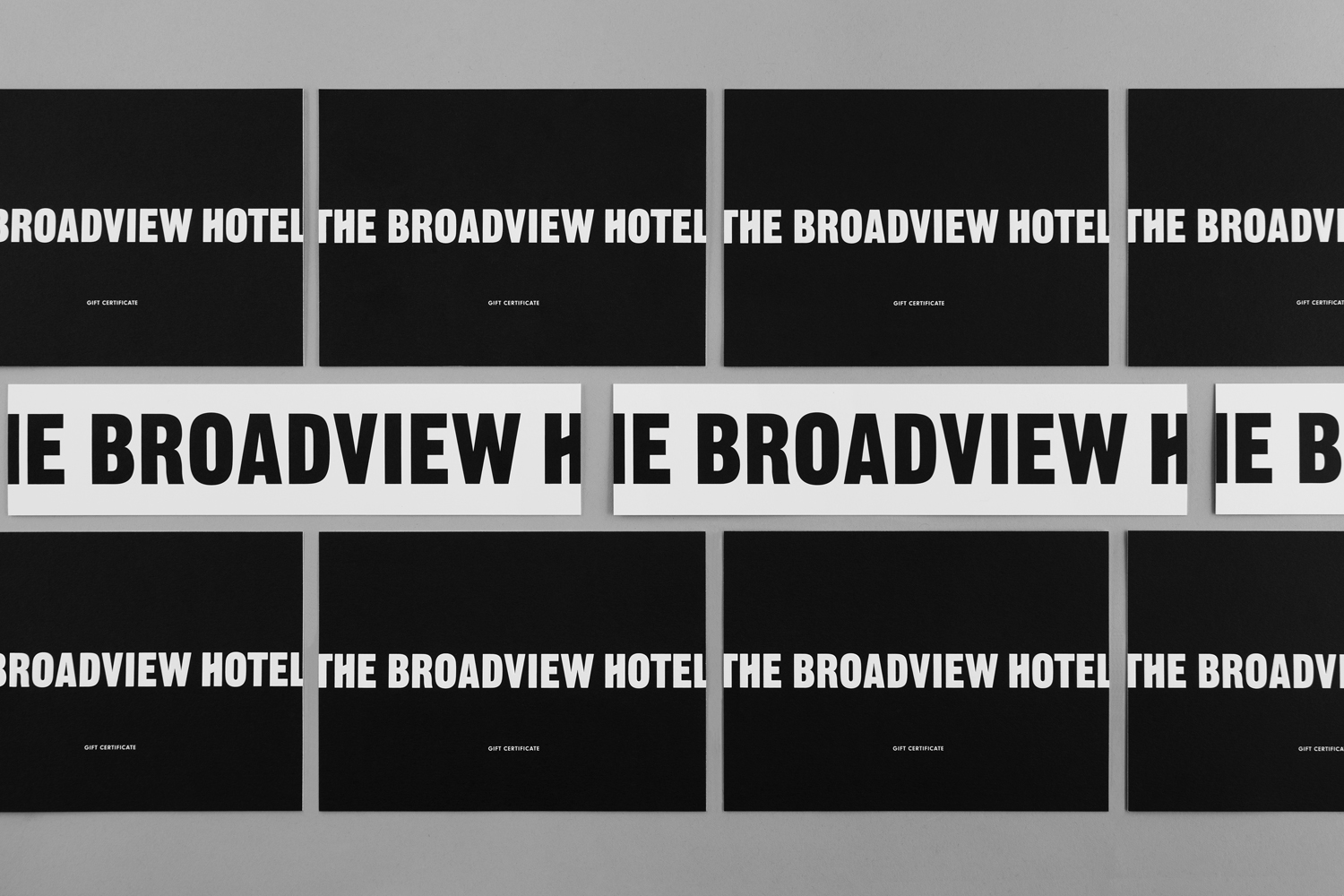 Visual identity and print designed by Blok for Toronto's The Broadview Hotel