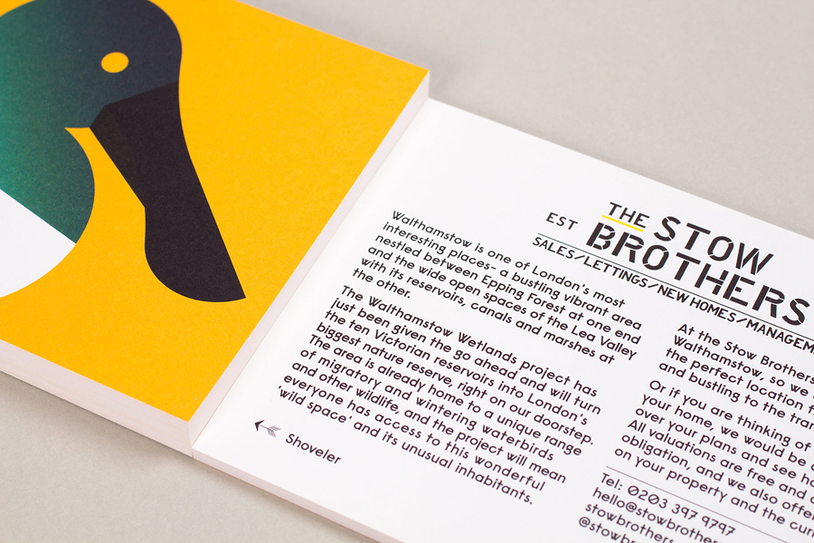 Wetlands direct mail campaign by Build for estate agent The Stow Brothers