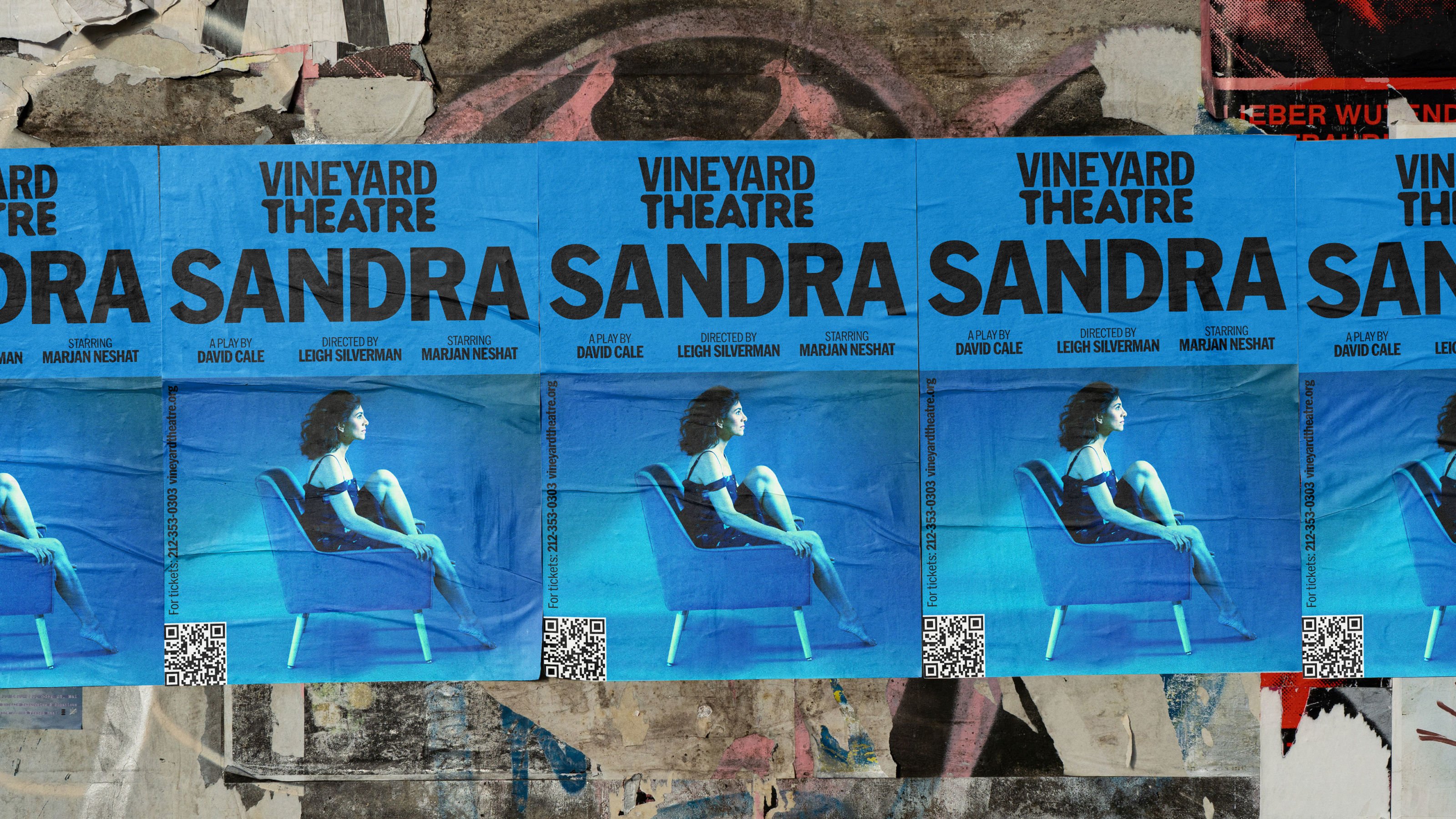 Brand identity and poster design by London-based NB Studio for New York City's Vineyard Theatre