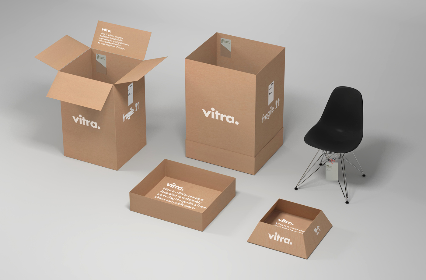 Package design for Vitra by Swedish design studio BVD