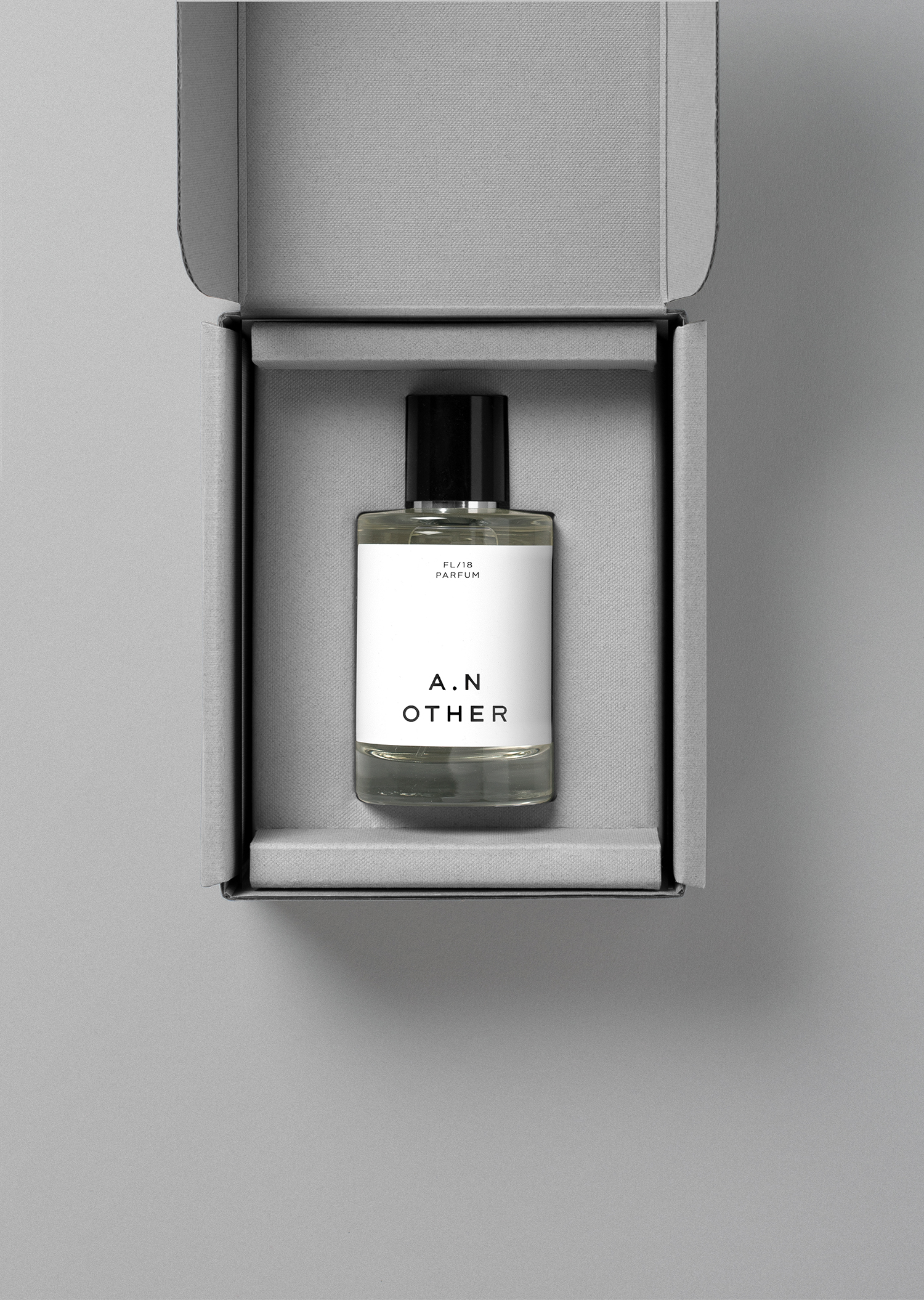 Graphic identity and package design by Socio Design for luxury fragrance brand A.N Other