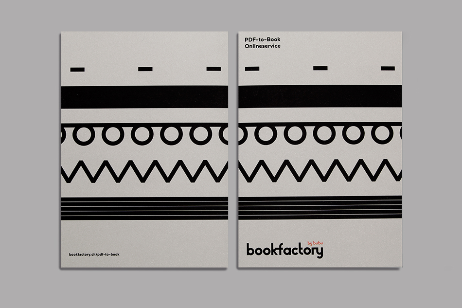 Print for Swiss binding specialists Bubu by graphic design studio Bob Design