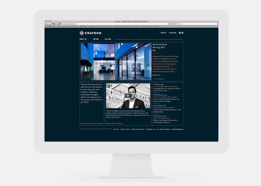 Website for Crayson designed by Beam