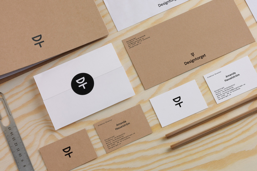 Logo, business cards and stationery by Kurppa Hosk for Swedish contemporary furniture, art and design curator and retailer Designtorget