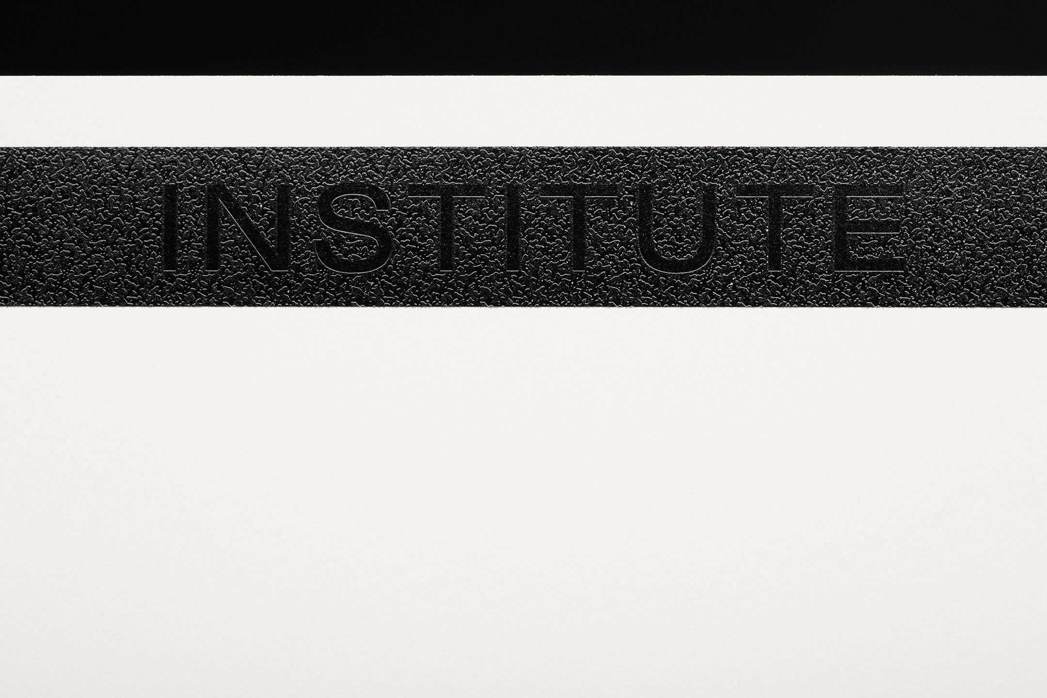 Black & White in Branding – Institute by Commission Studio, United Kingdom