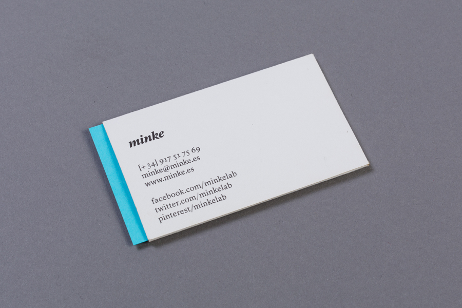 Business card and sleeve design by Atipo for print production studio Minke