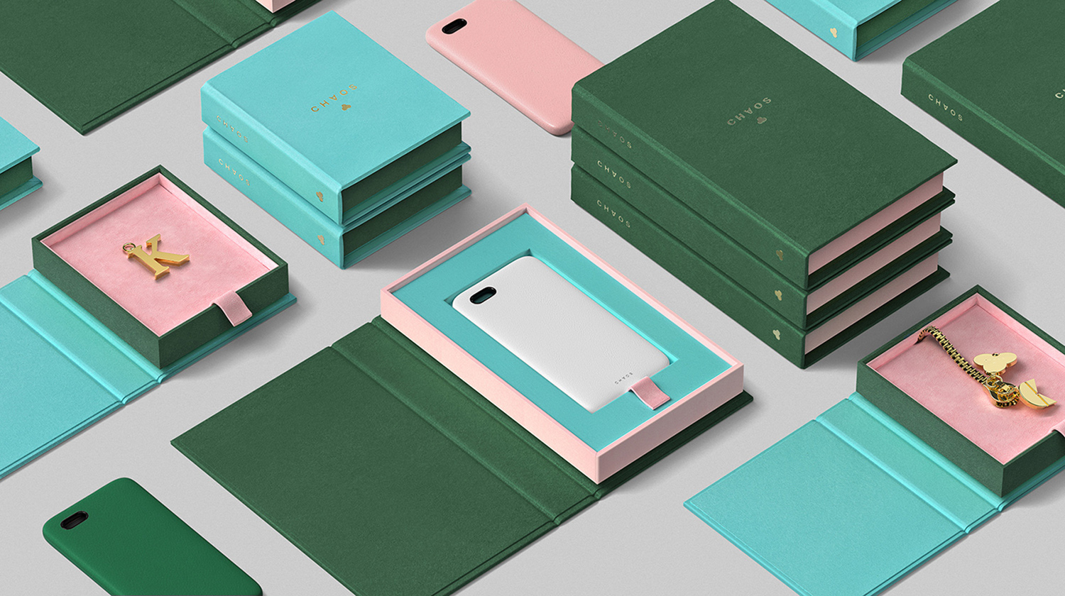 Packaging design featuring Colorplan papers and boards by Socio Design for luxury lifestyle accessory brand Chaos
