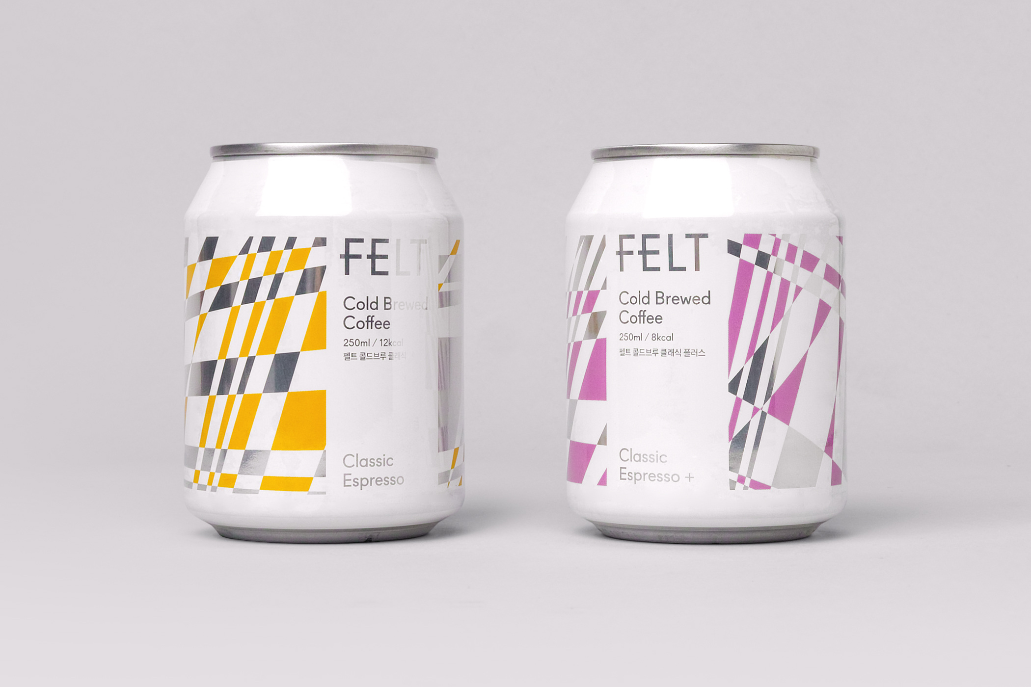 Logotype and packaging design by Studio fnt for South Korean coffee shop and coffee brand Felt