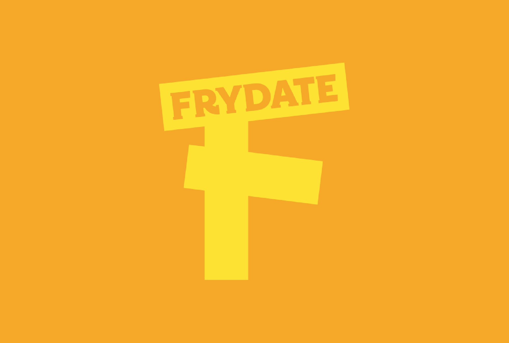 Logo for Belgian fast food brand Frydate, designed by Skinn.