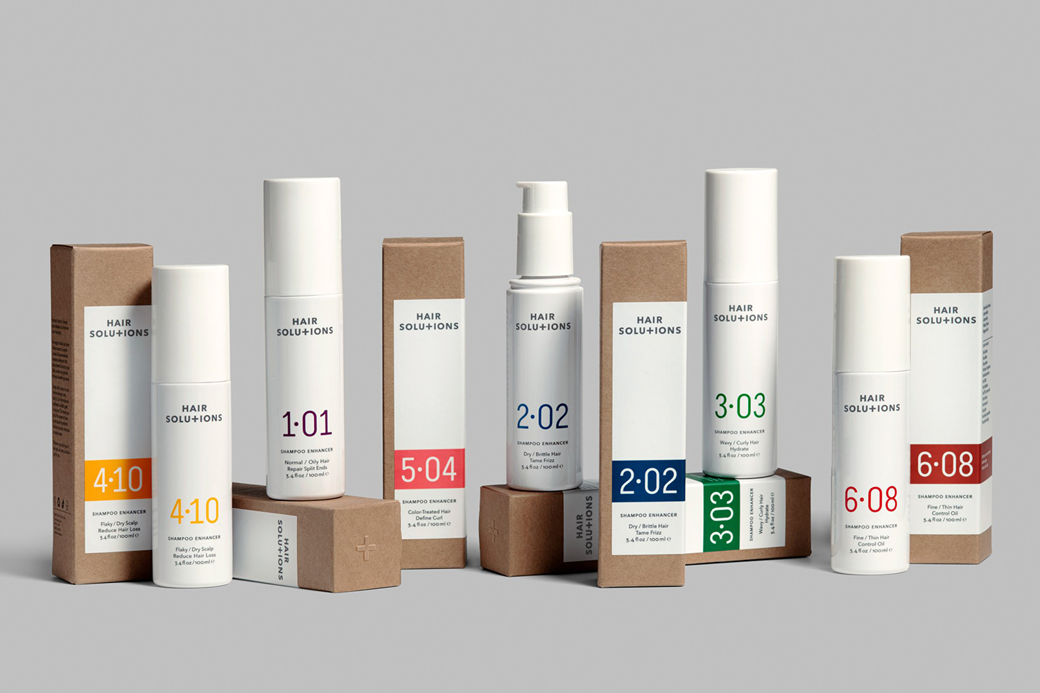 Logo, branding, packaging and campaign by Paul Belford Ltd. for Hair Solutions, a personalised shampoo enhancer