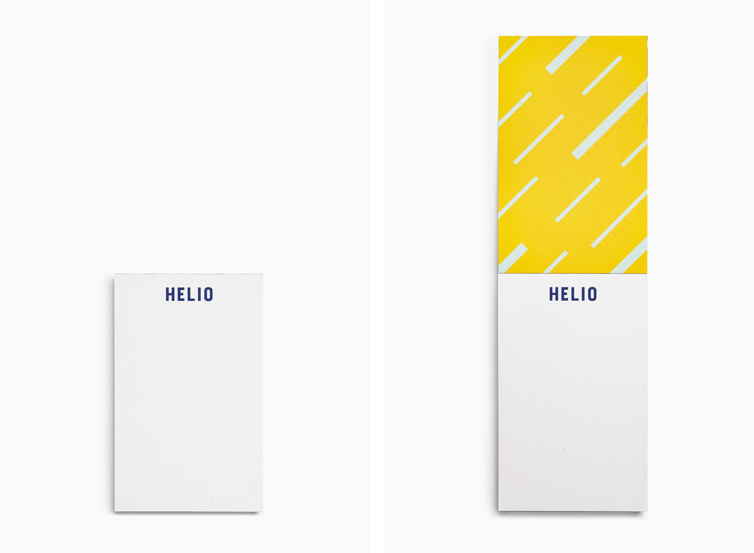 Visual identity, pattern and notepads by Bedow for Stockholm-based co-working space Helio