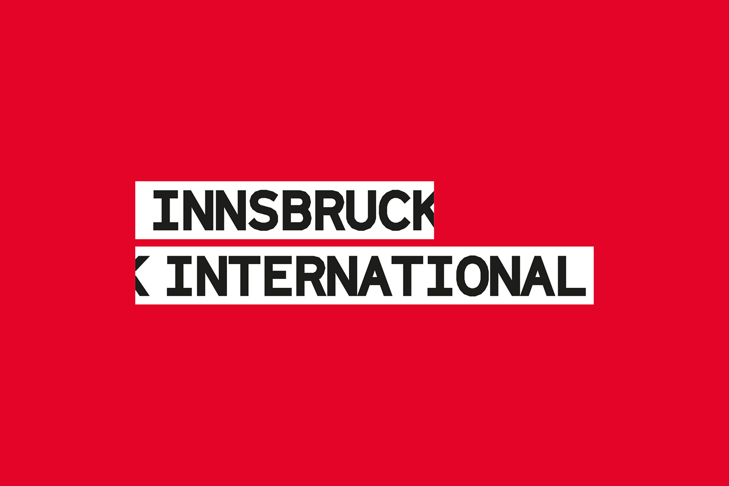 Logo, visual identity, posters, programmes and website designed by Studio Mut for Innsbruck International, Biennial of the Arts