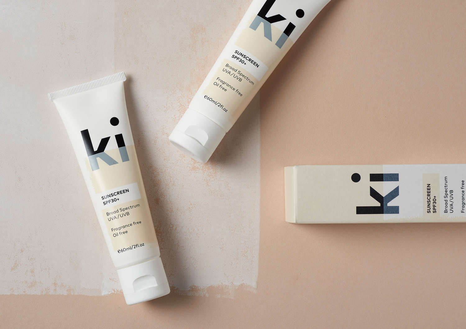 Minimal Cosmetic Packaging Design – Ki Sunscreen by Akin, New Zealand