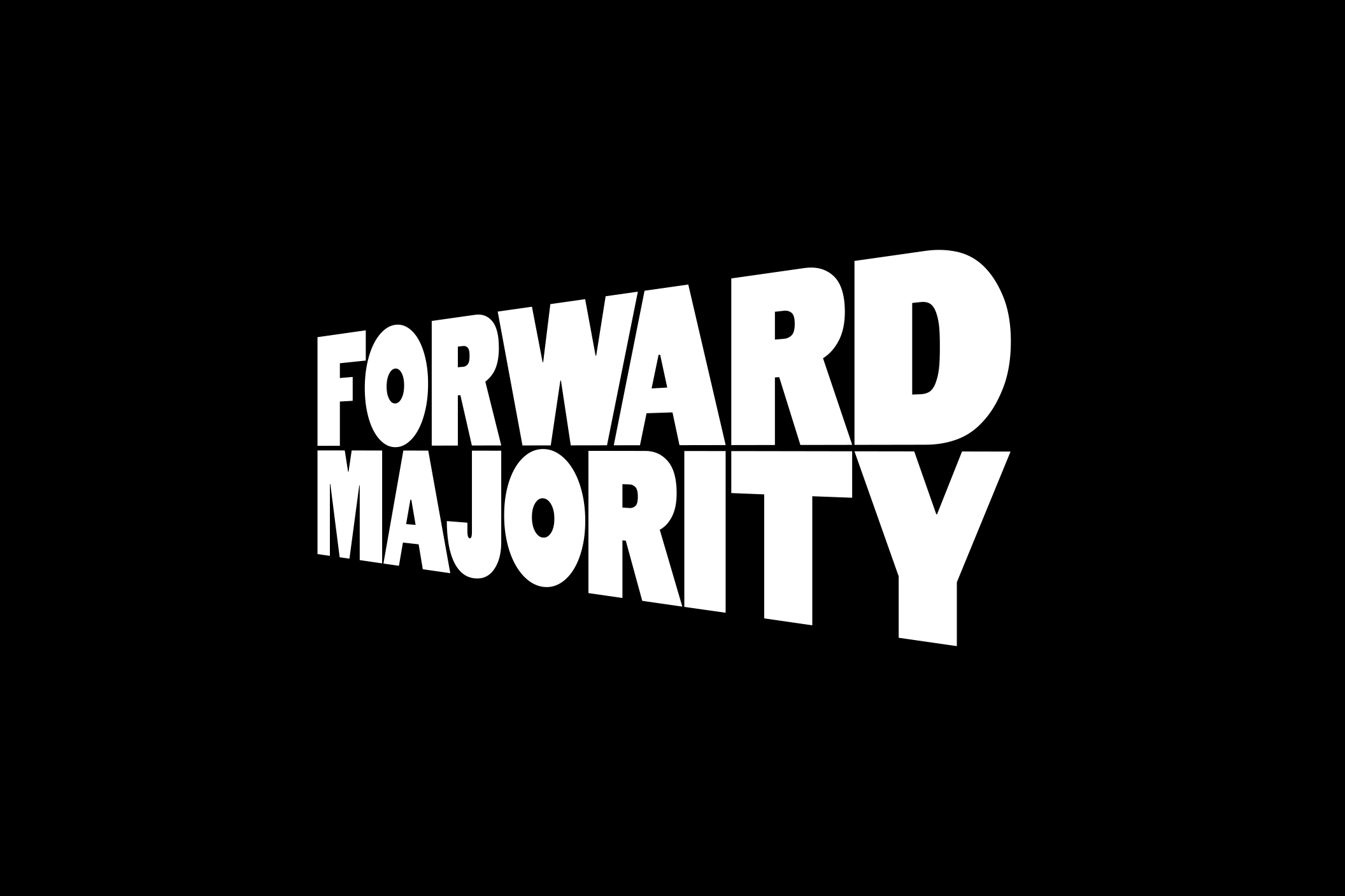 Logotype for political action committee Forward Majority designed by Order