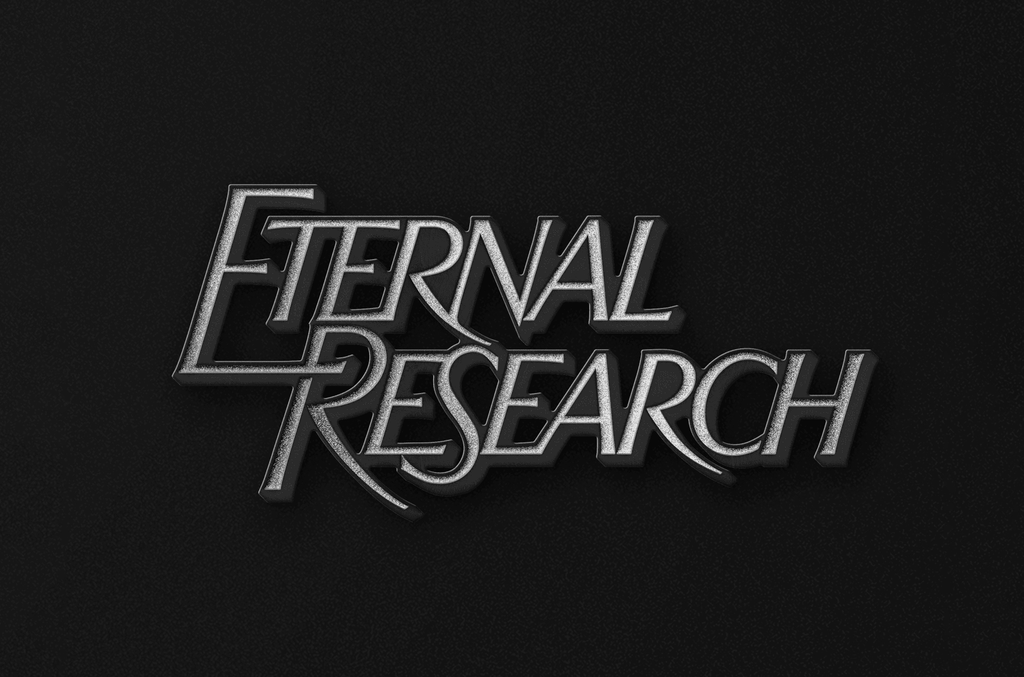 Eternal Research branding, logo, art direction, wordmark, print, stationery design by Cotton