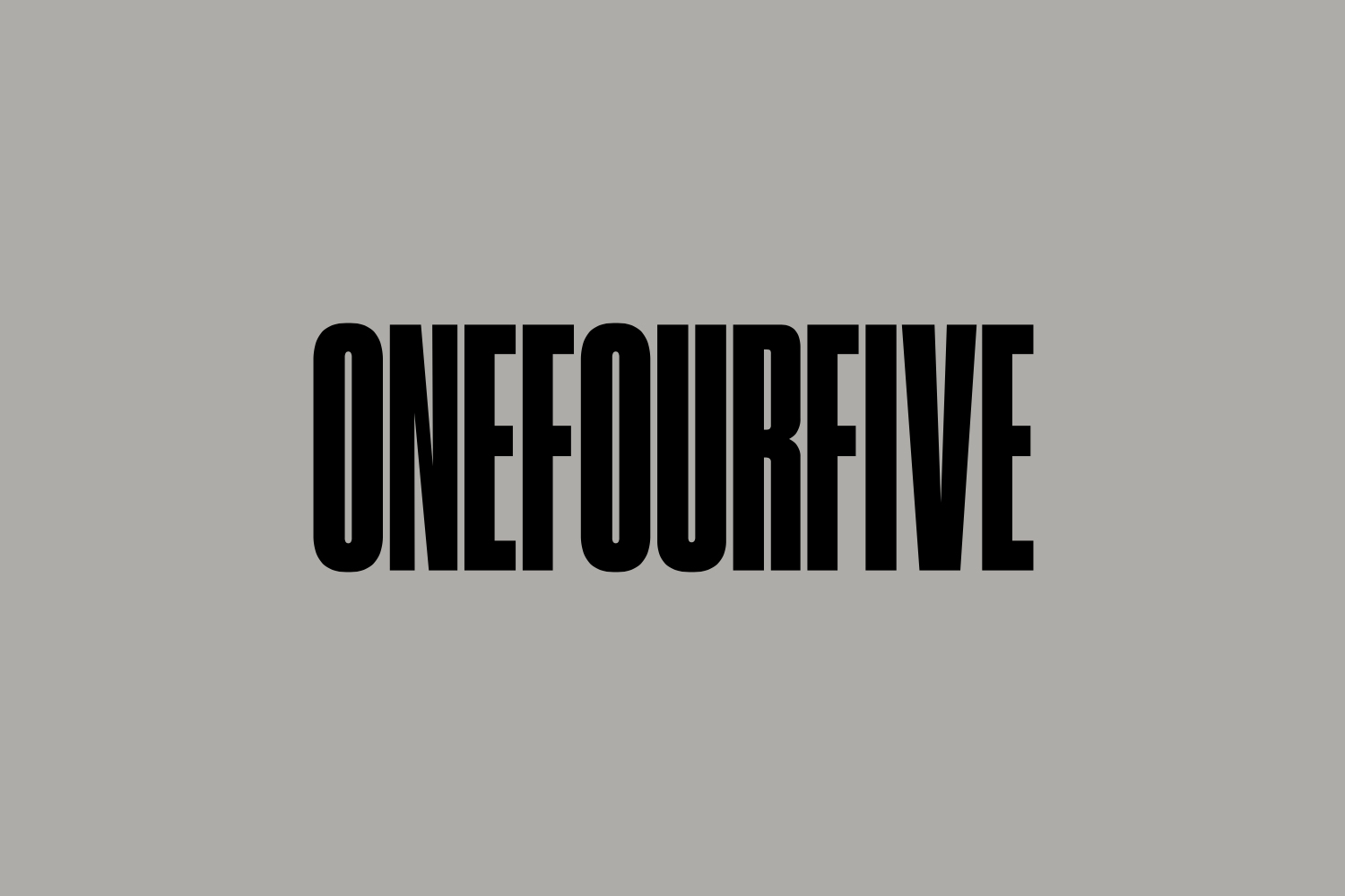 Condensed sans-serif logotype for Melbourne-based modern workspace OneFourFive Clarendon designed by Studio Brave