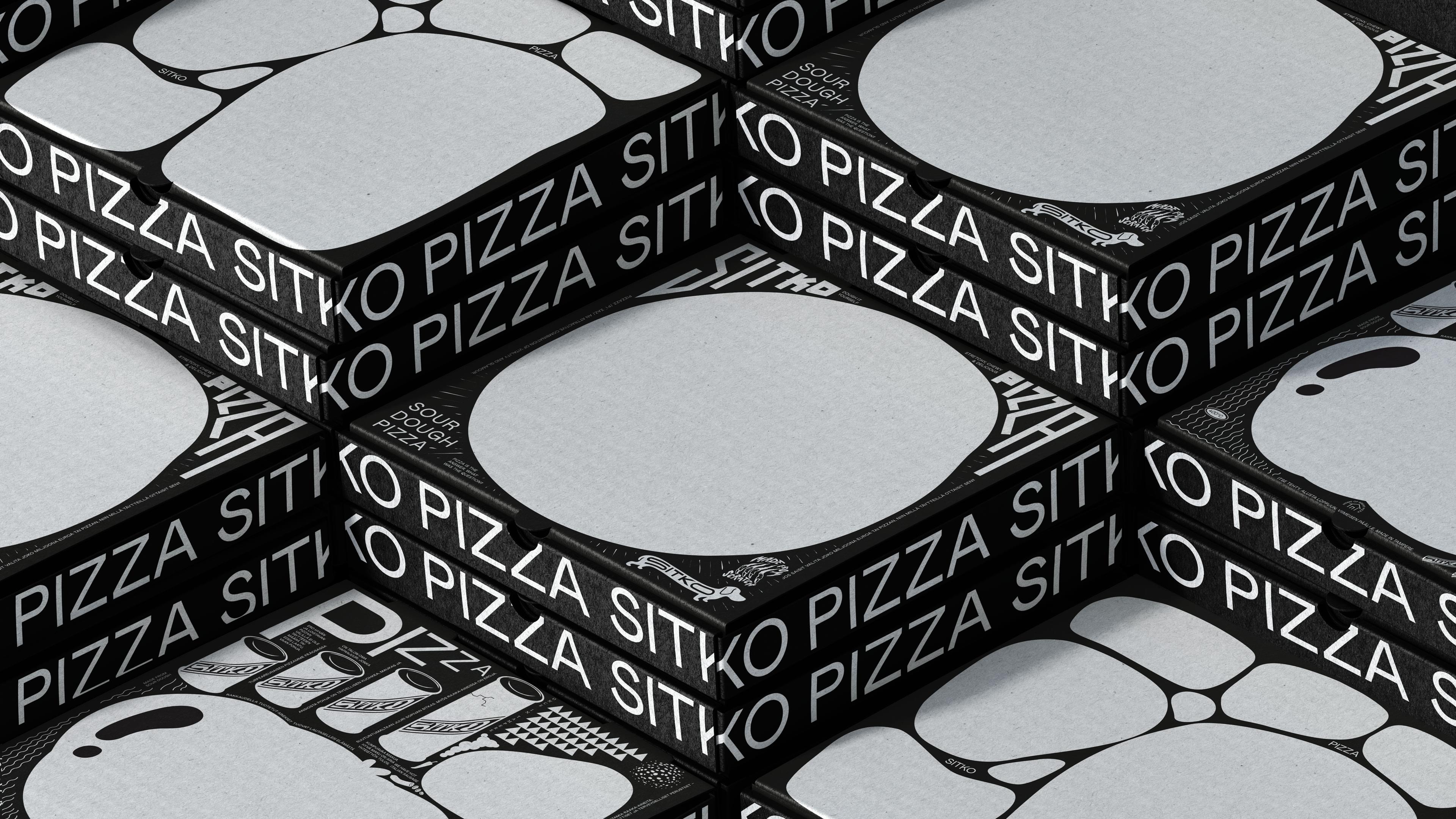 Visual identity and pizza box design by Werklig for Sitko Pizza Co.