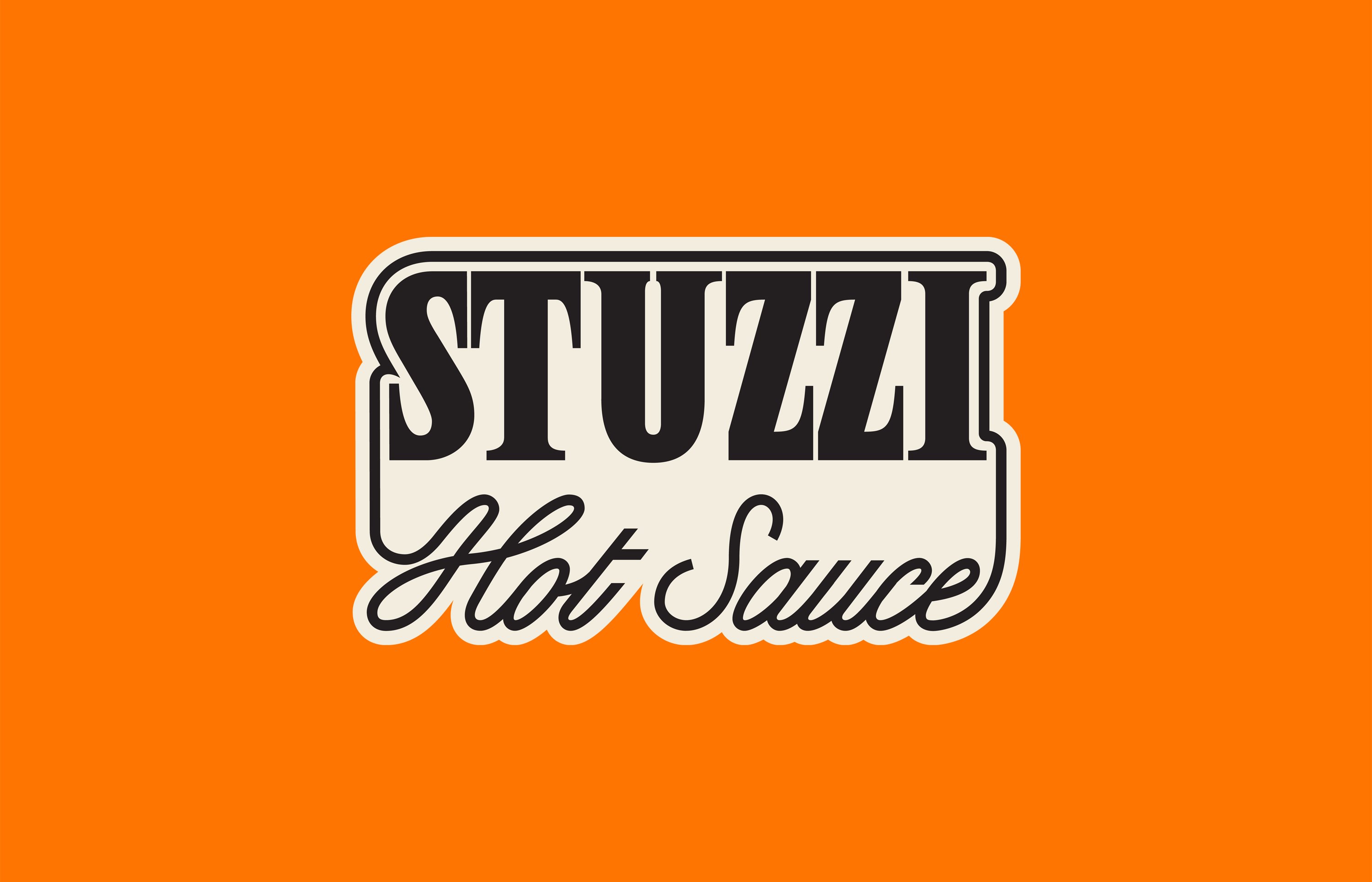 Logotype, branding, packaging and website for Italian hot sauce Stuzzi, designed by Los Angeles-based studio Perron-Roettinger